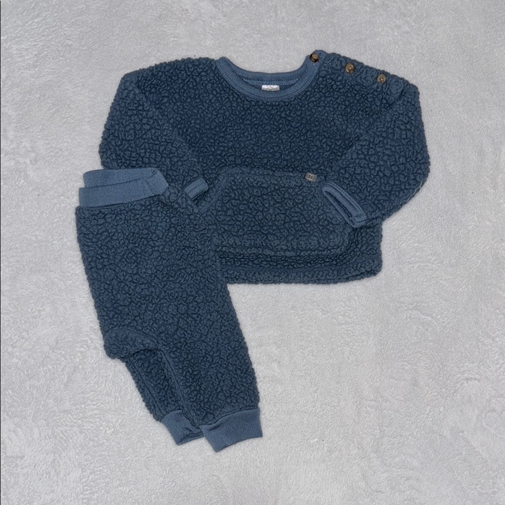 Modern moments Cozy Blue 3/6 month Fleece Baby Set baby boy